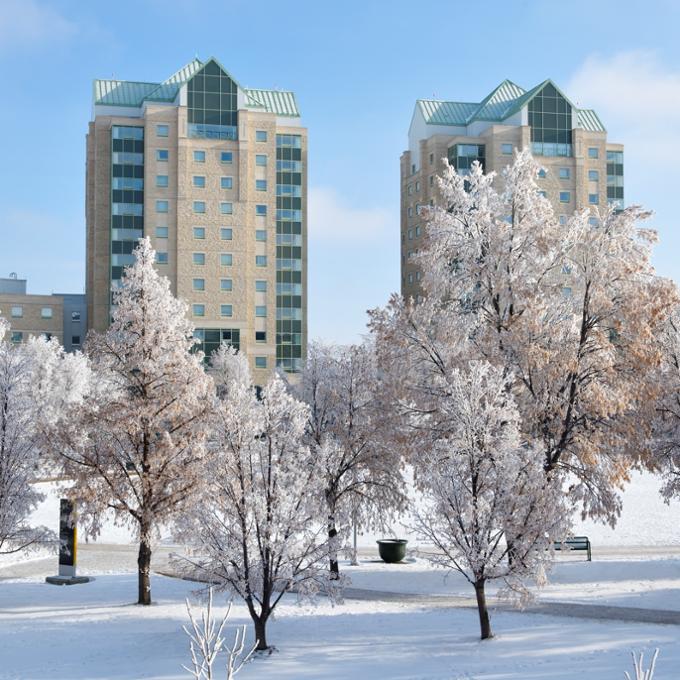 campus winter view