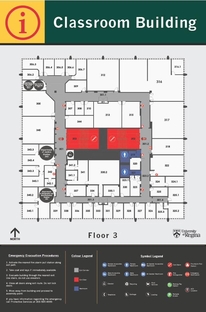 Classroom Building Third Floor layout