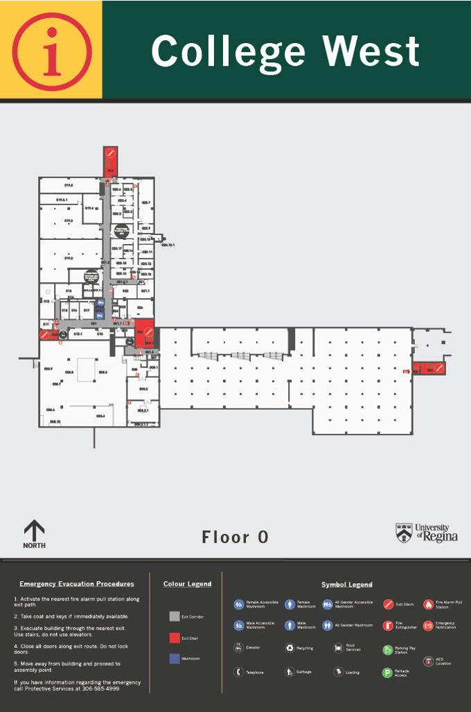 College West Building Floor Zero layout