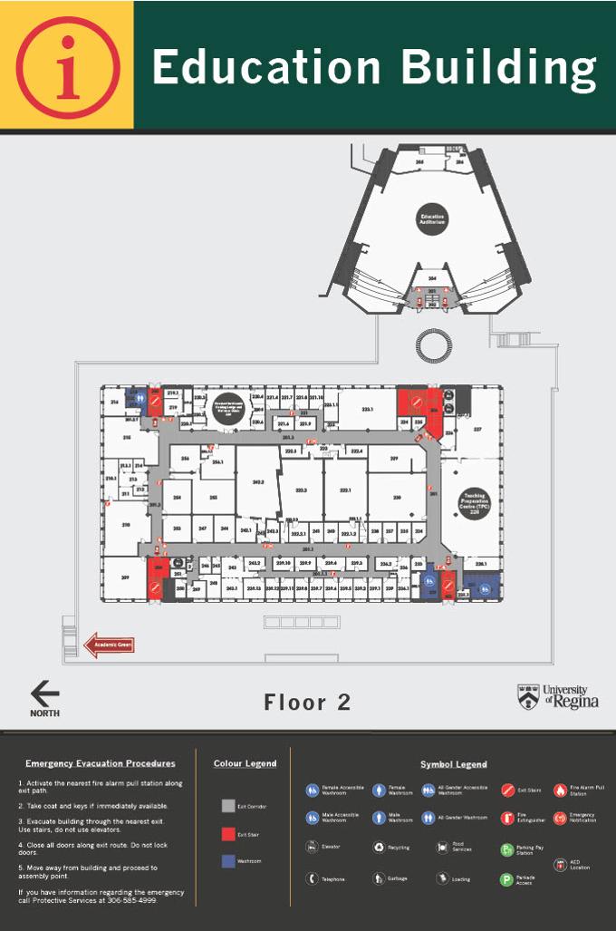 Education Building Second Floor layout