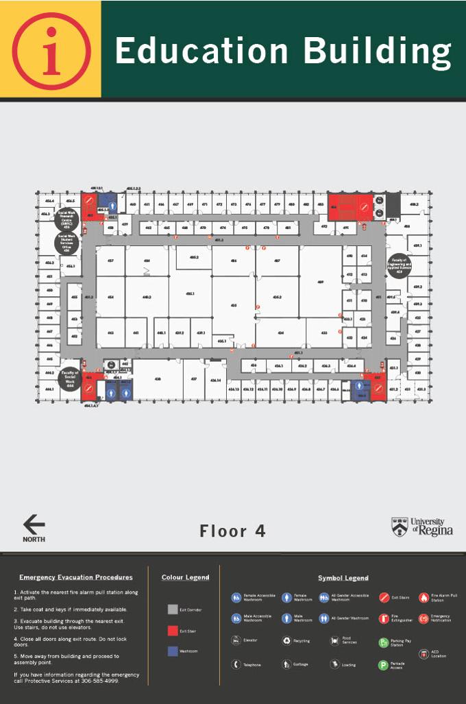 Education Building Fourth Floor layout