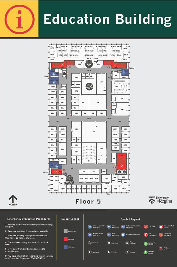 Education Building Fifth Floor layout