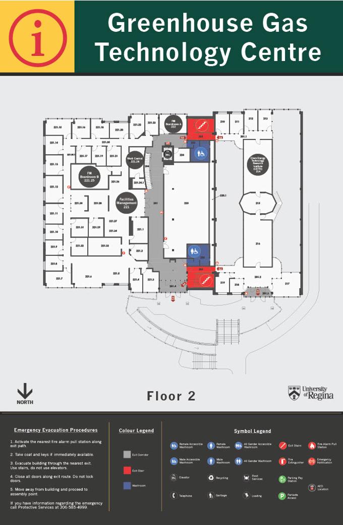 Greenhouse Gas Technology Centre Second Floor layout