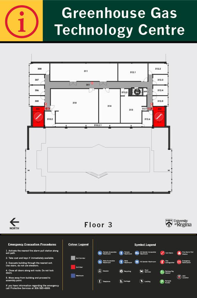 Greenhouse Gas Technology Centre Third Floor layout