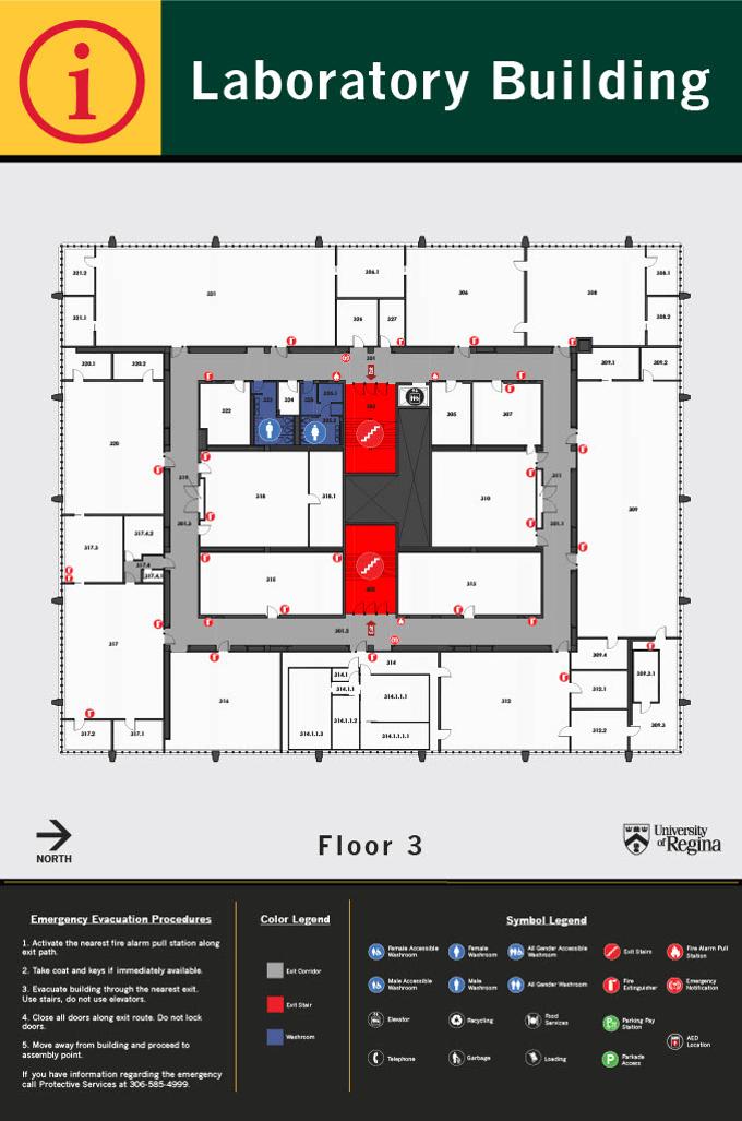 Laboratory Building Third Floor layout