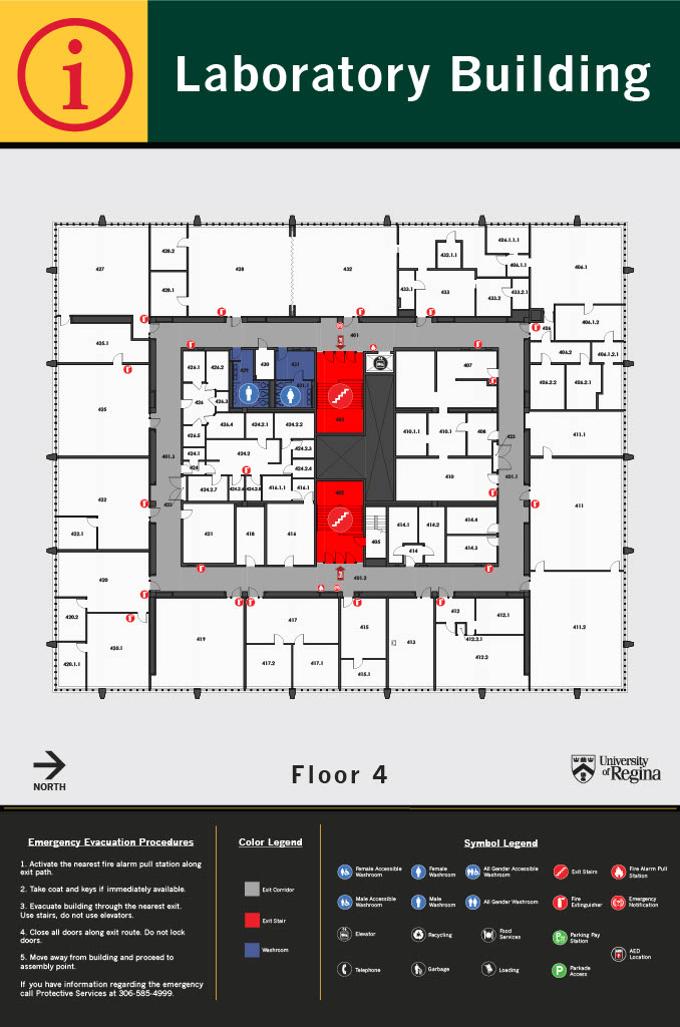 Laboratory Building Fourth Floor layout