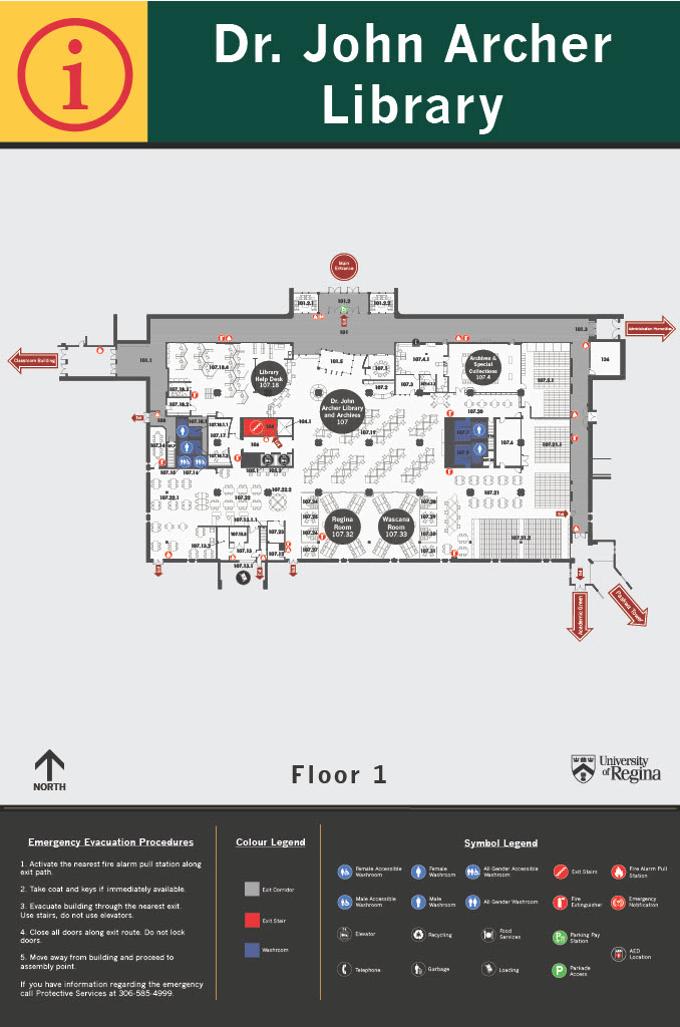 Dr. John Archer Library First Floor layout
