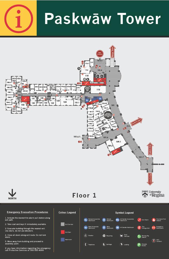 Paskwāw Tower First Floor layout