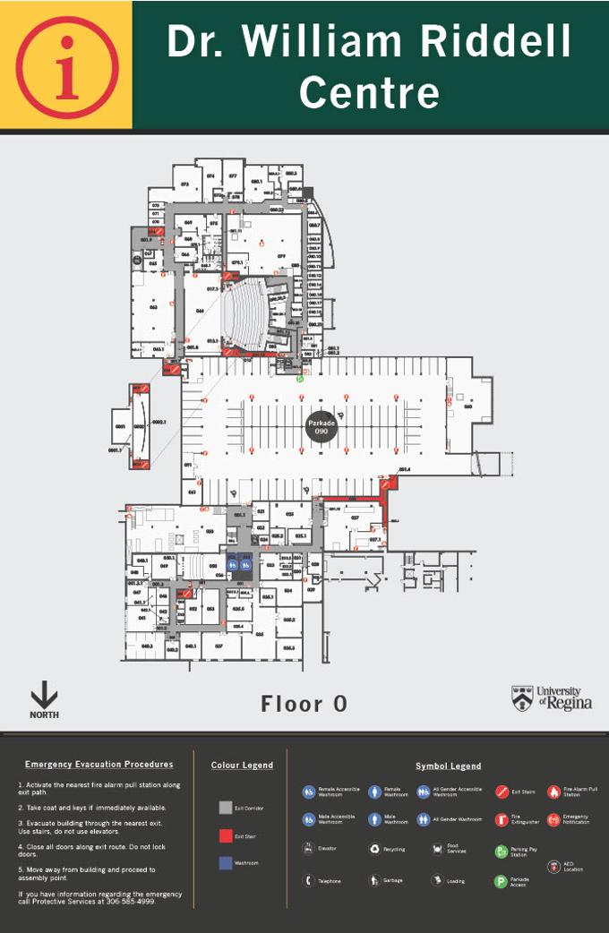 Dr. William Riddell Centre Parkade layout