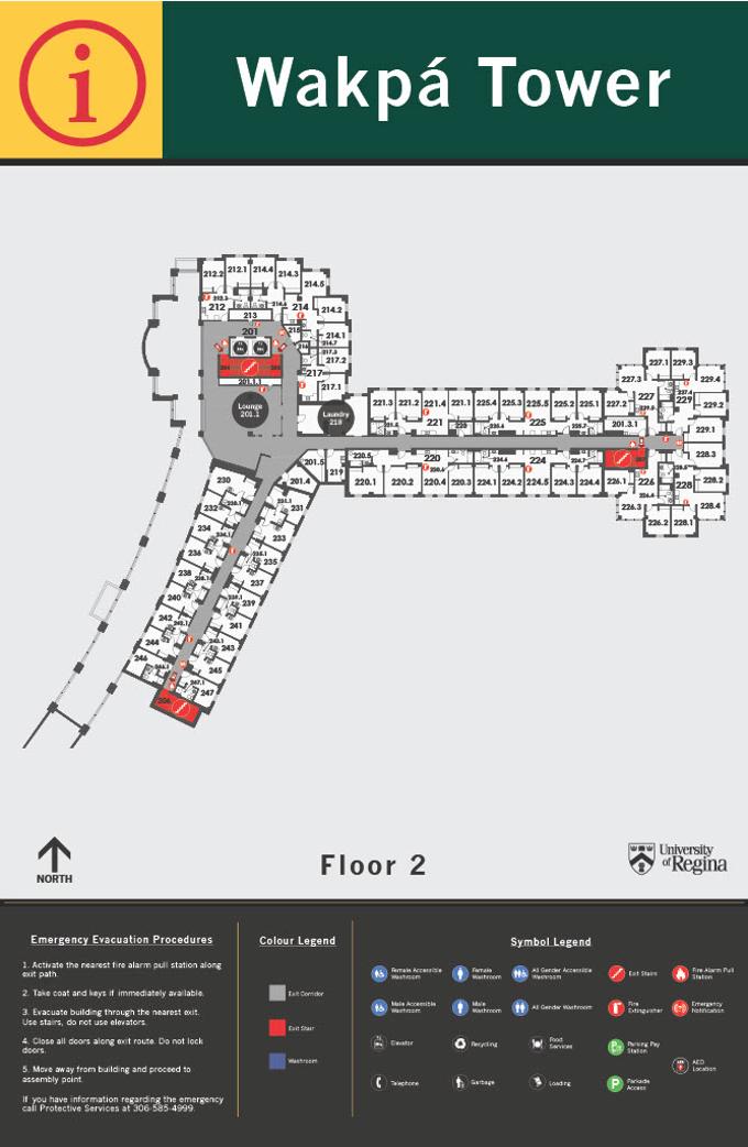 Wakpá Tower Second Floor layout