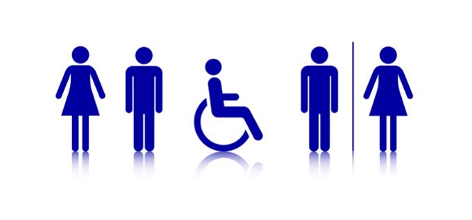 All-gender washroom symbols