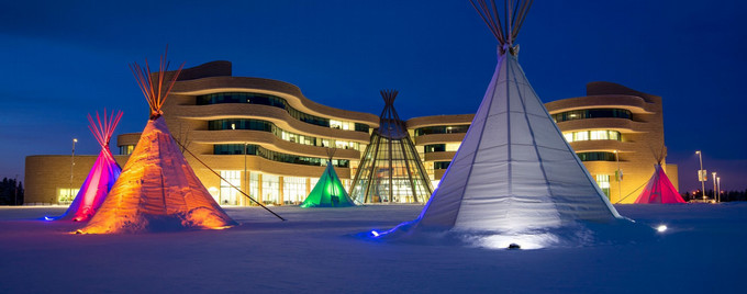 First Nations University with Tipis