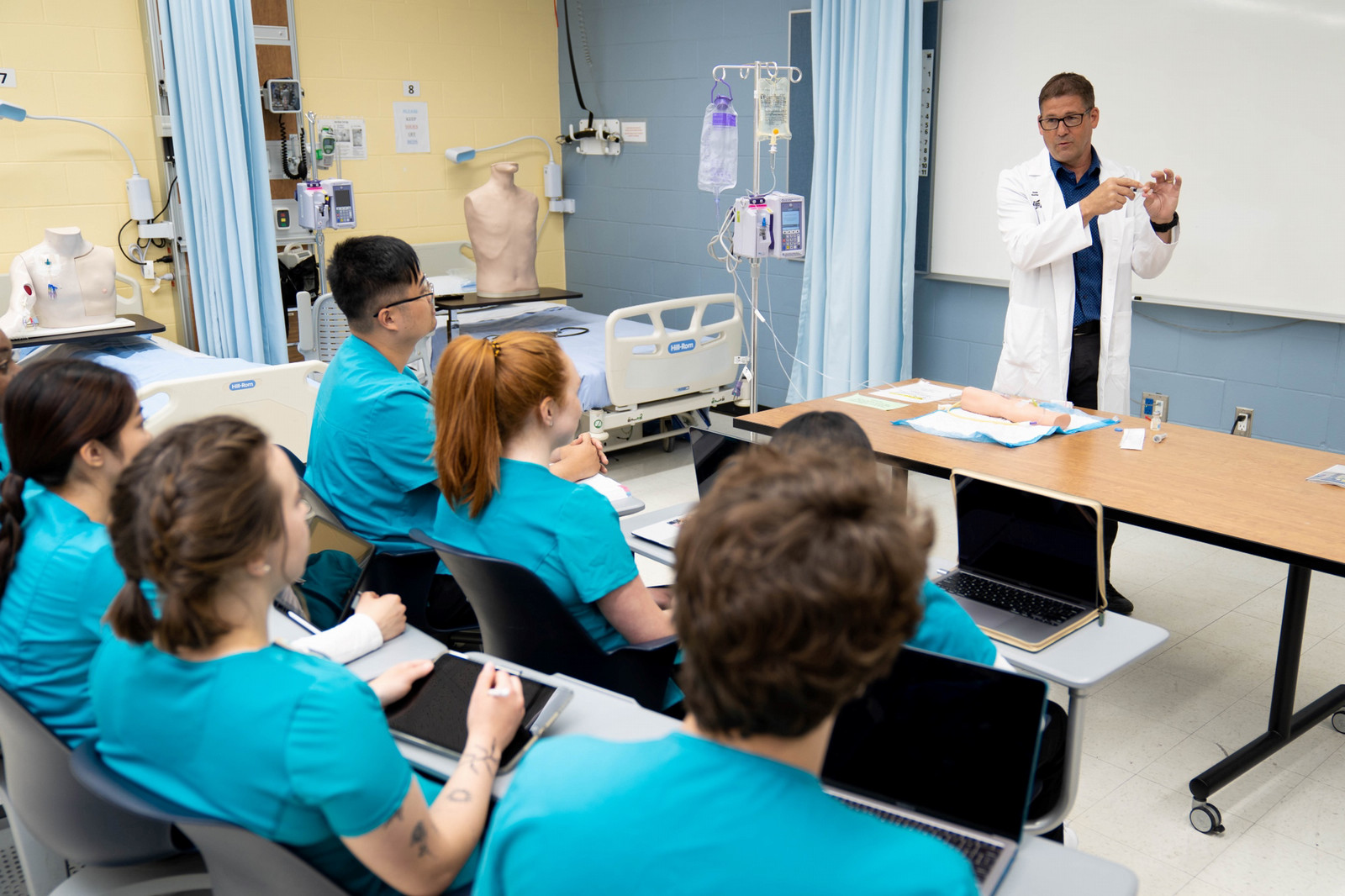 Nurses in a classroom