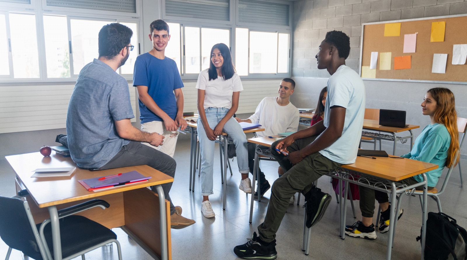 students in a classroom