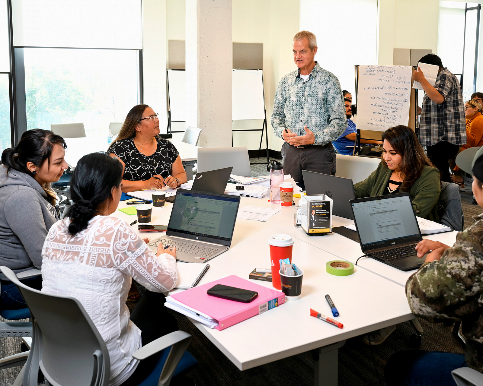 A man presents to his work place