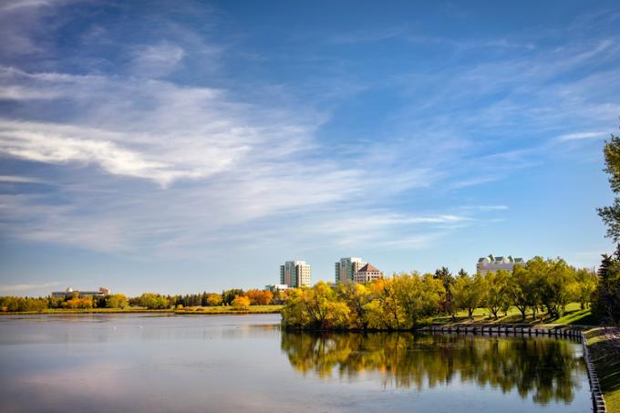 U of R Campus from Wascana Park