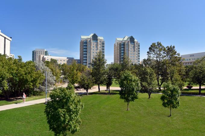 Aerial view of campus