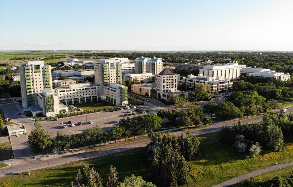 aerial view of campus