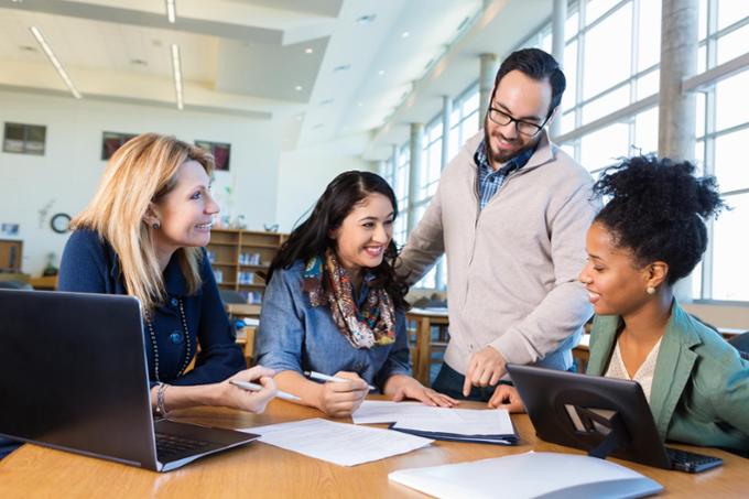 Group of adults in a learning environment