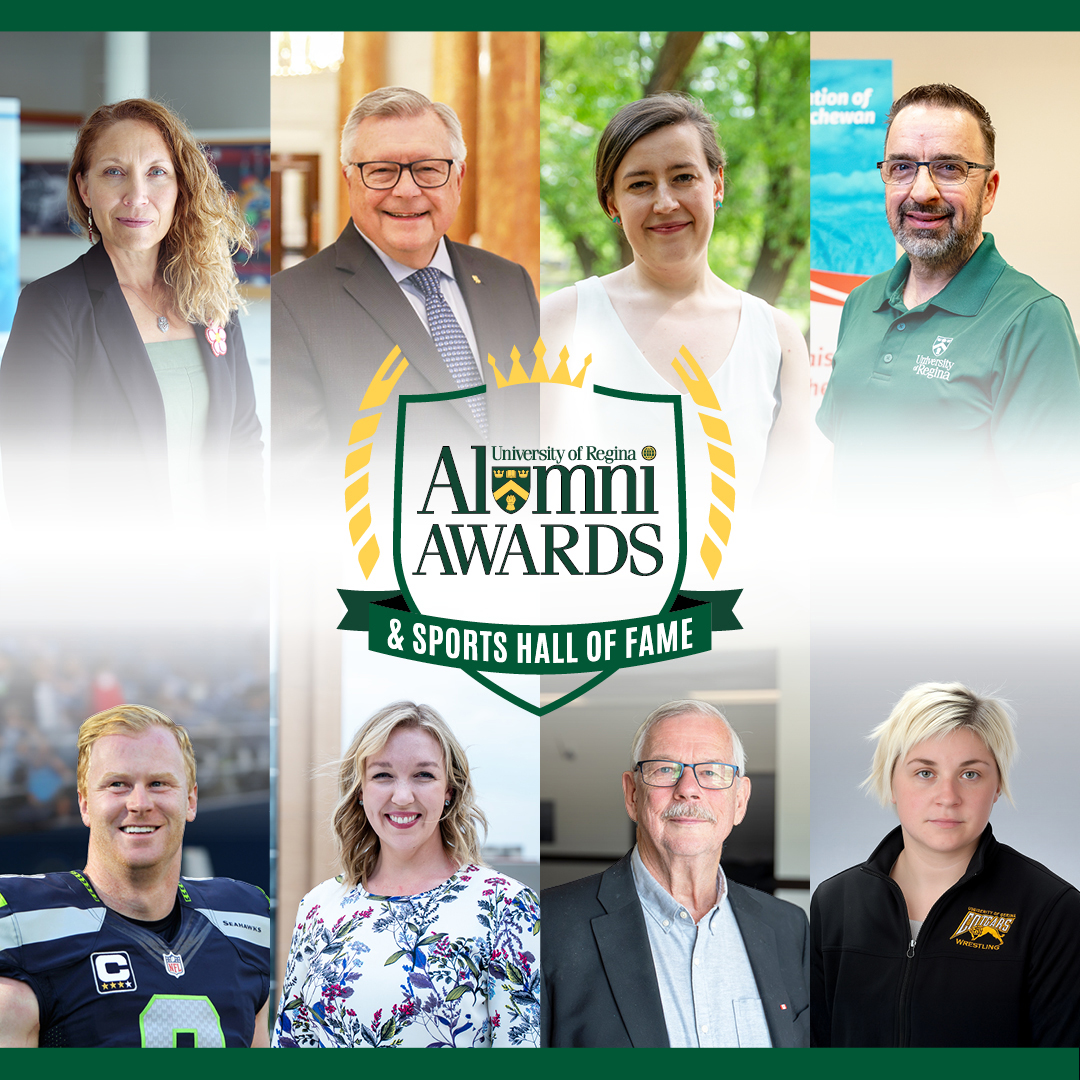 image of the eight 2025 alumni award and sports hall of fame winners