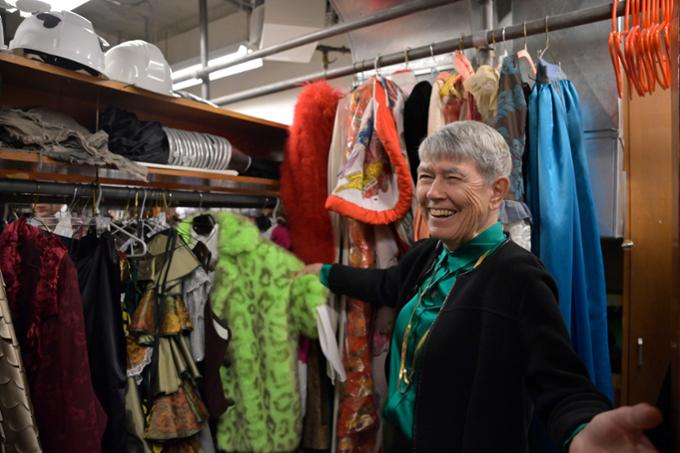 Guests had a chance to view the wardrobes