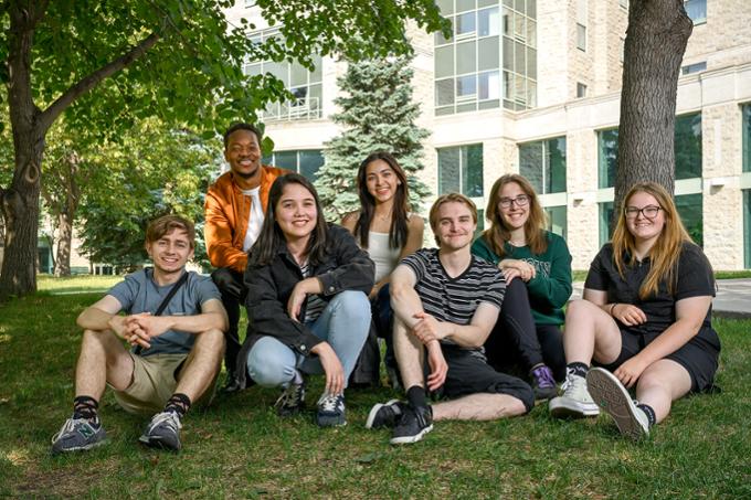 Eight seated UofR students