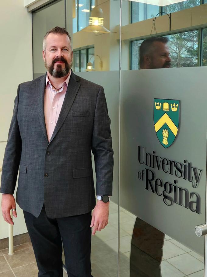 Thomas Boivin at the U of R campus. Photo Credits: Ted Morris and Thom Boivin.