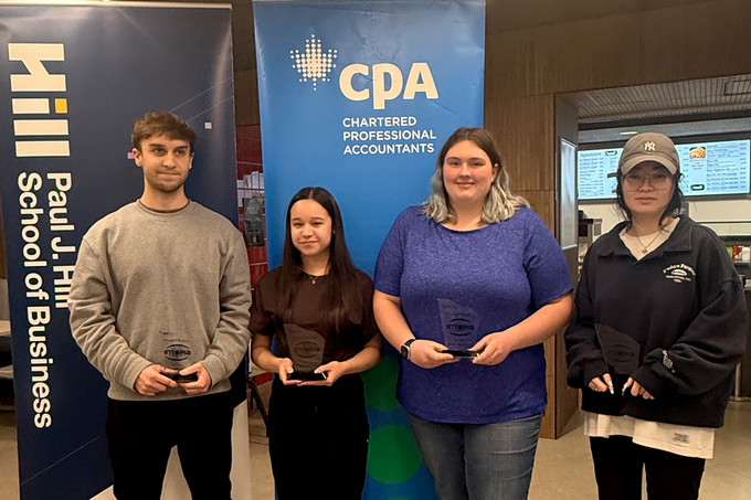 students receiving an award