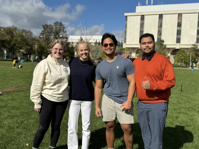 Group of Hill Business Students' Society students after tipi raising competition