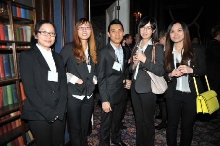 Students mingle at the Accounting Fellowship banquet on October 23