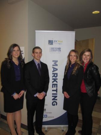 The Hill JDC West Marketing team took 2nd place - seen here with their faculty coach.