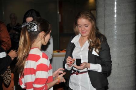 Students receive their Hill Legacy Pins at the Pinning Ceremony on January 24.