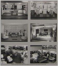 Cresent Furniture Regina Exibition Displays (Top Four Images - (Circa 1950) and Instore Displays (Bottom Two Images - Circa 1962)