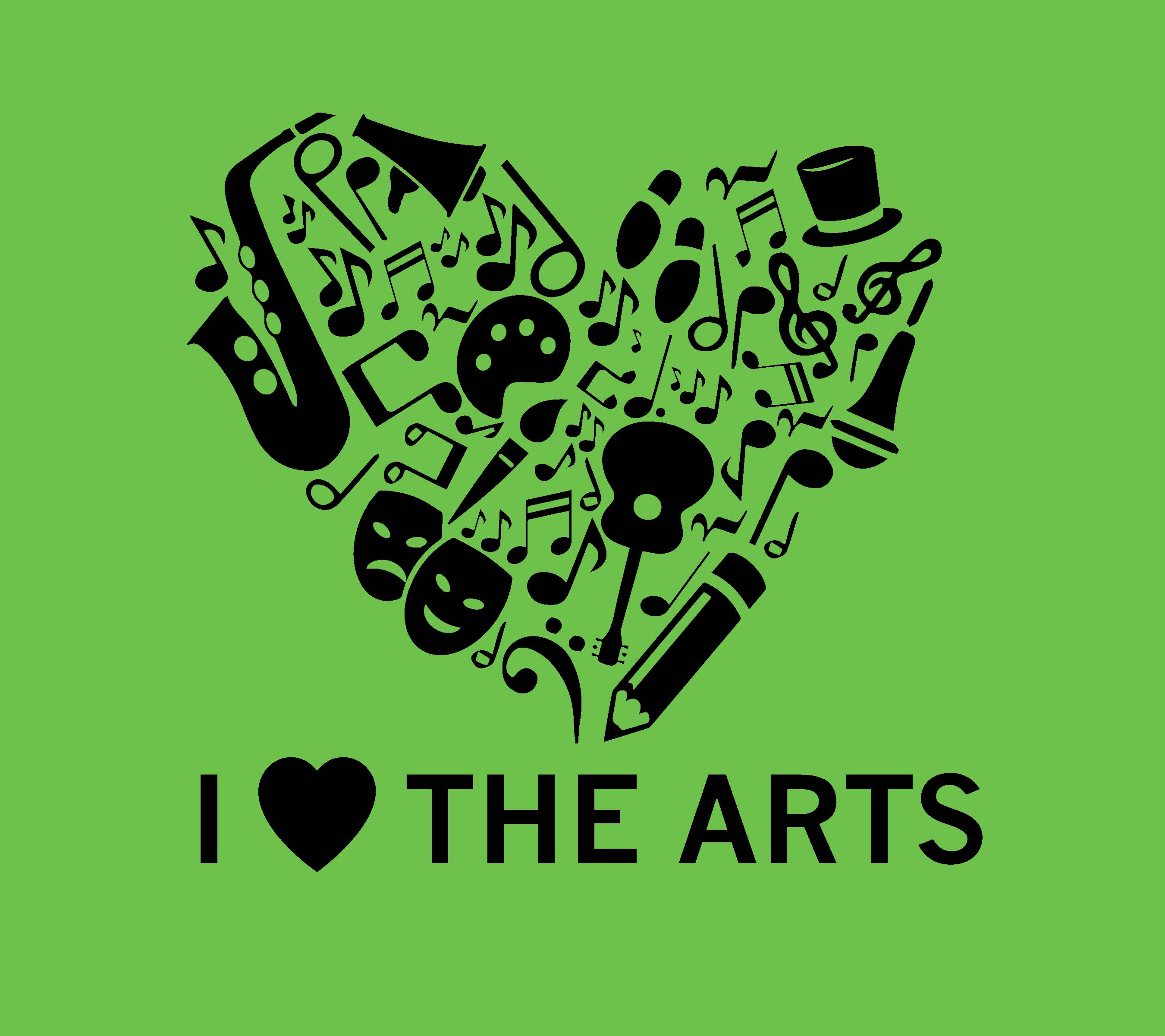 I heart the arts logo-summer
