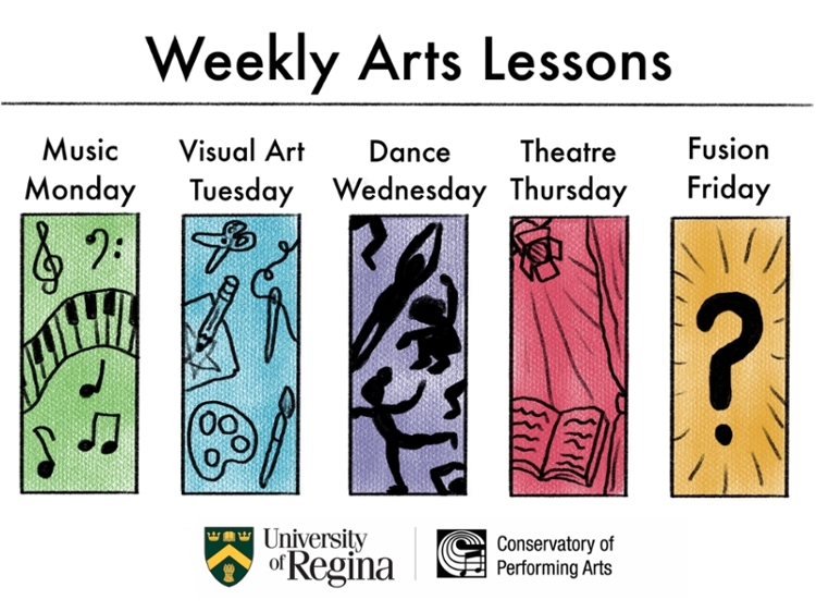 weekly arts lessons graphic