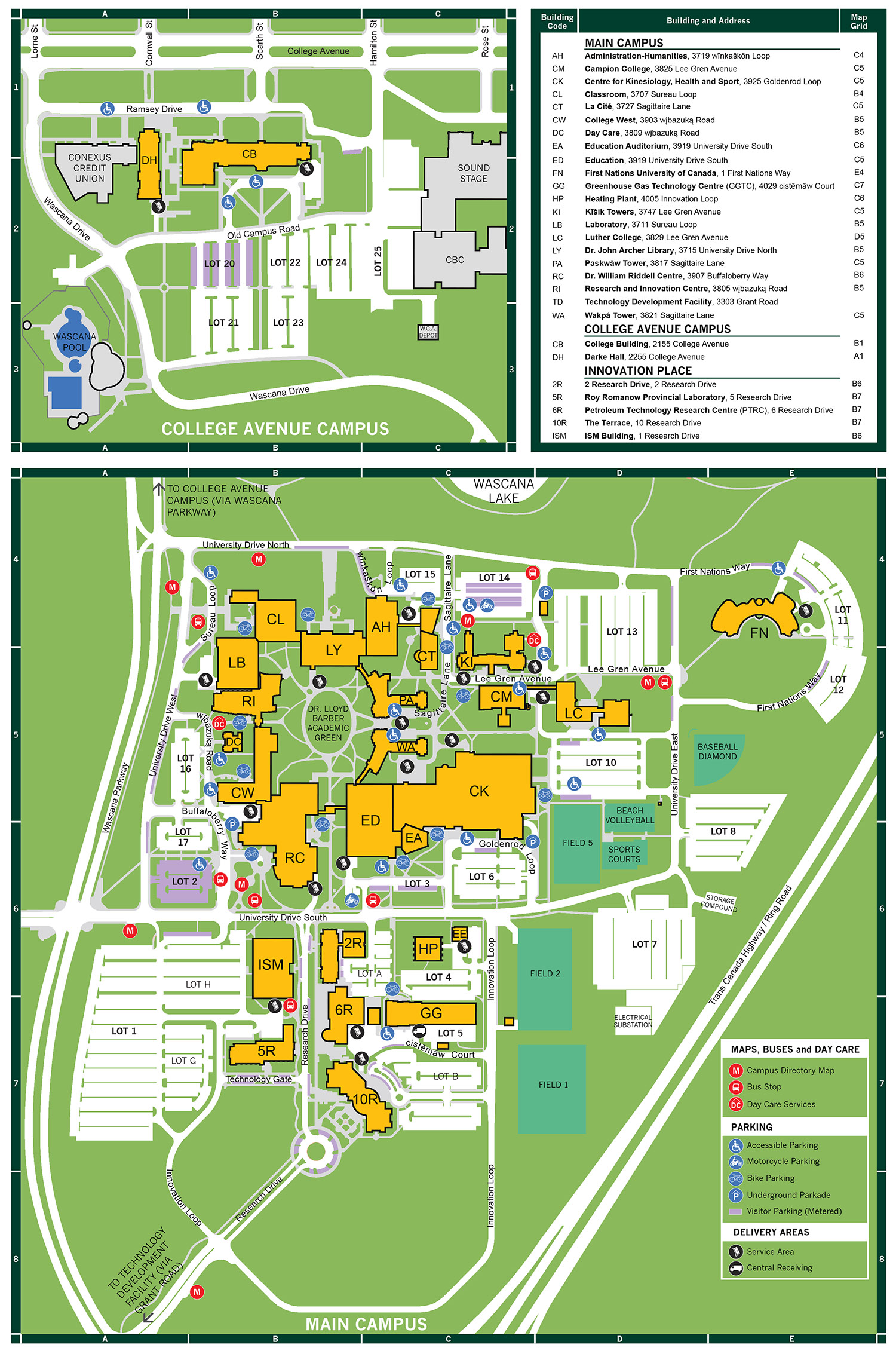 Campus Maps And Directions Contact Us University Of Regina