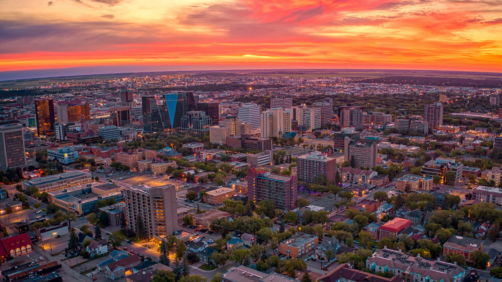 Regina at sunset