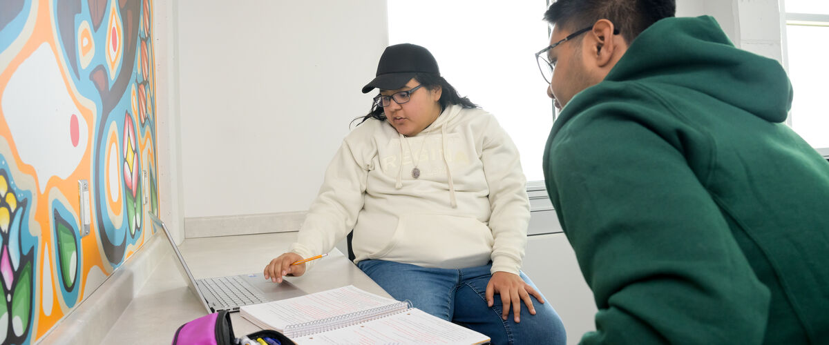Student with laptop
