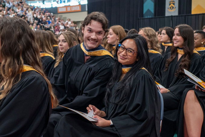 Students during a convocation ceremony
