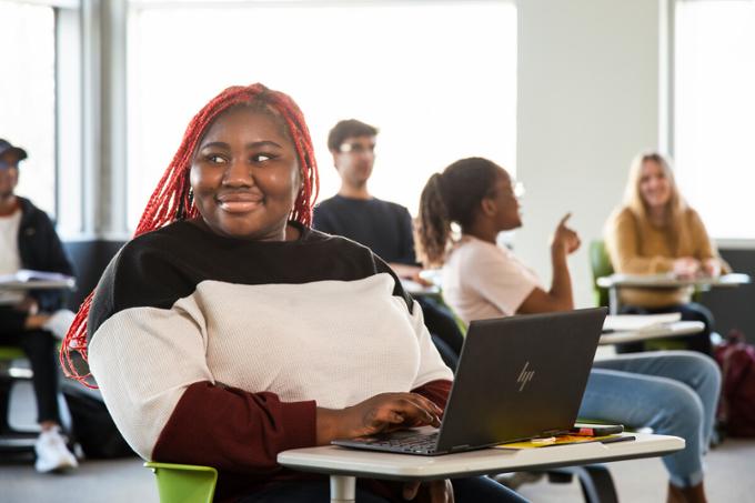 Student at Desk