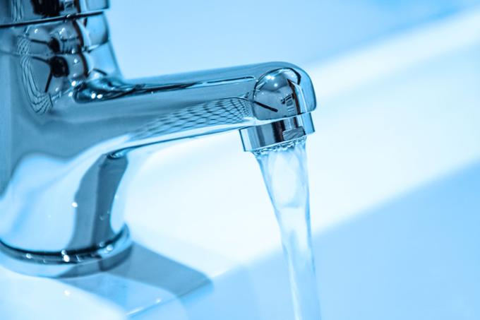 Water pouring from a tap