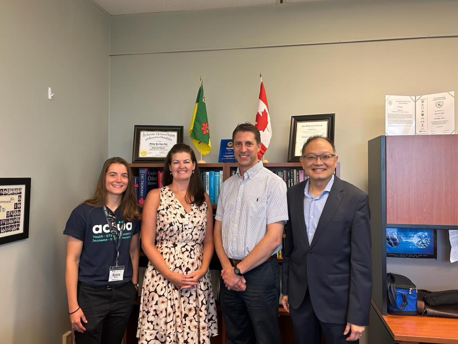 EYES; Kevina Mullock, Faculty Administrator; Meigen Schmidt, MP; Michael Kram and Dean; Dr. Phillip Choi