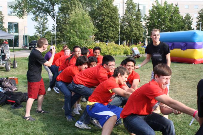 Engineering Students playing tug-o-war