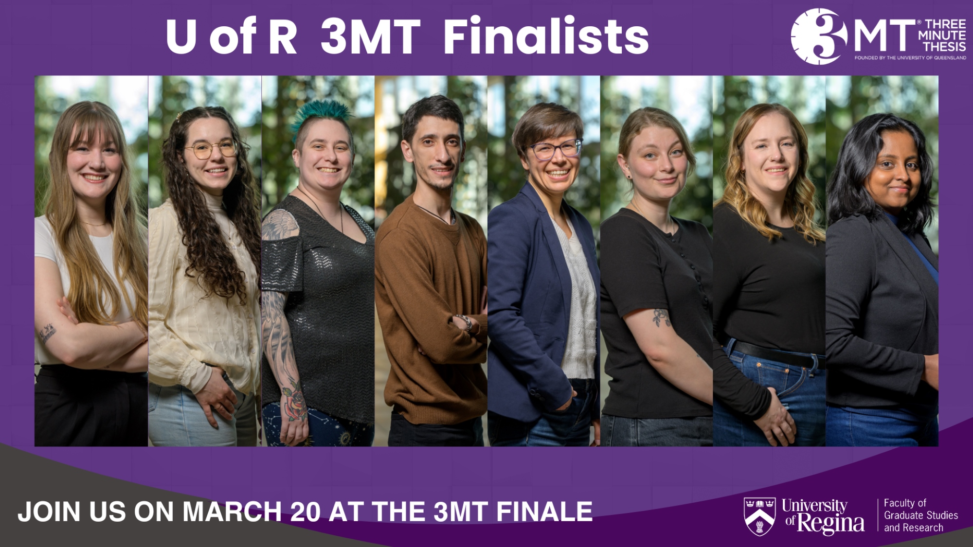 eight smiling people