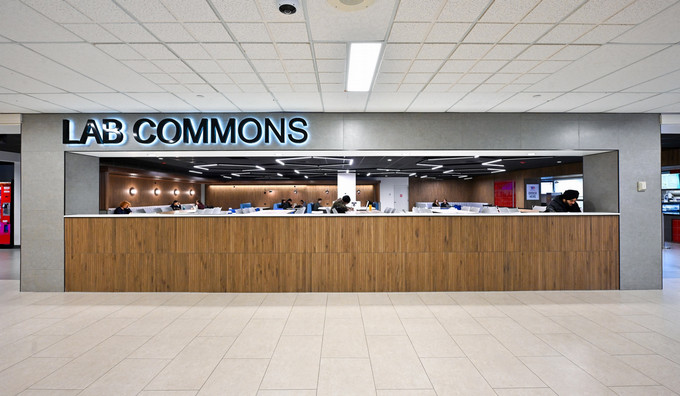 A area with students sitting