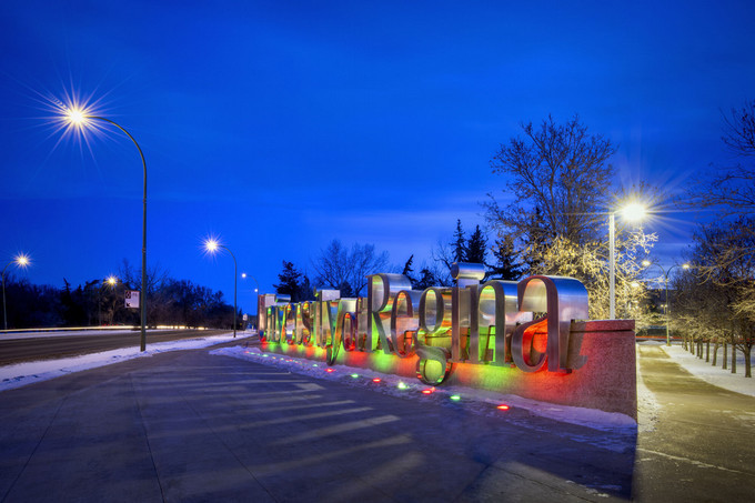 U of R sign in holiday colors