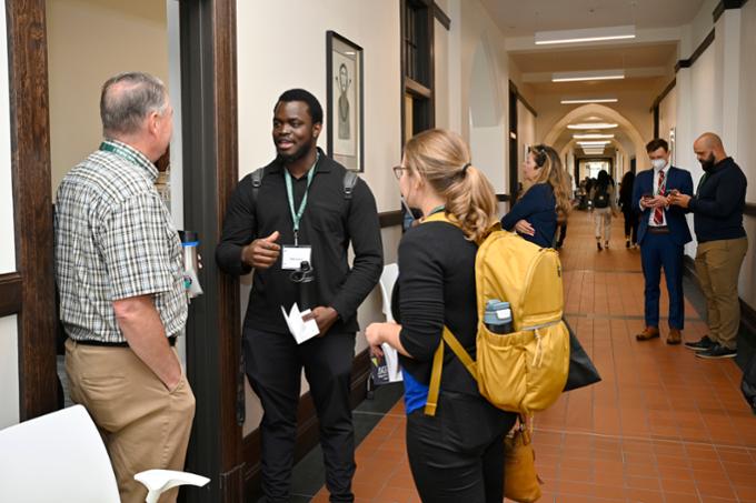 Students in hallway (JSGS)