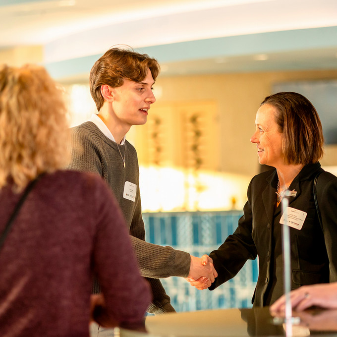 Students meeting community leaders