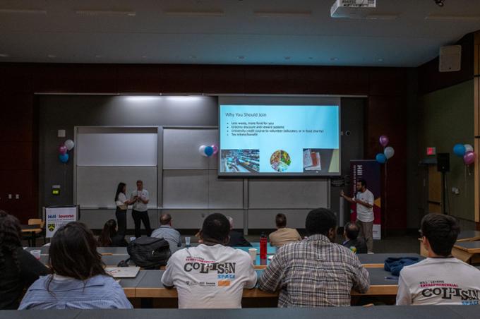 Team 2 is giving their presentation.
