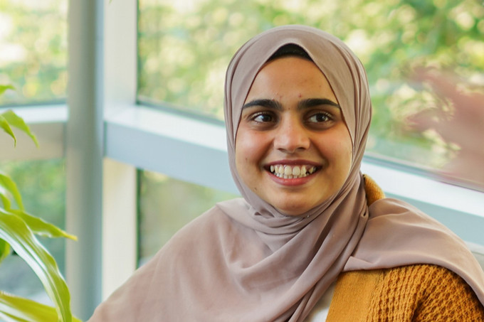 woman student smiling